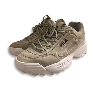 🍯 FILA Disruptor 2 - Suede (synthetic) - Grey/tan - Size 8.5